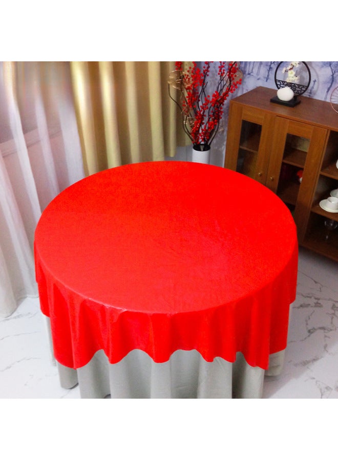 Disposable Tablecloth Wedding Wedding Banquet Red Wedding Banquet Thickened Wedding Character Round Table Festive Tablecloth-Color:2.2m Full Of Red 10 Sheets [upgraded To Thicker Version] Single Piece Extraction - Image 2