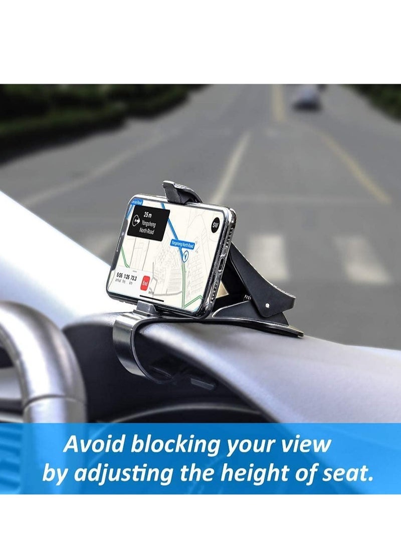 Car Phone Holder Dashboard Cellphone Mount Mobile Clip Stand HUD Non-Slip Cell Phone Holder Design for Smart phone(3.0-6.5inch) - Image 3