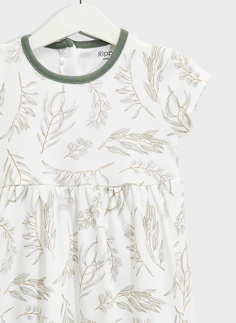 Ripples Floral Print Dress