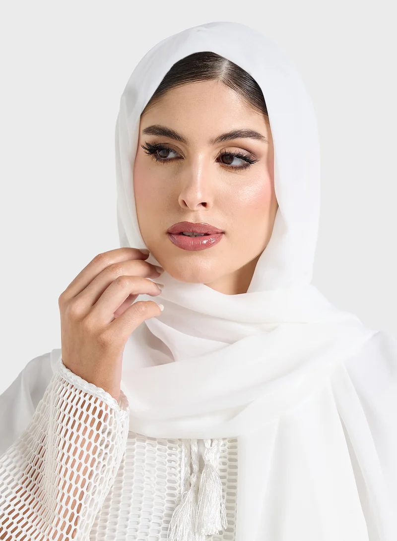Khizana Embroidered Kaftan With Sheila