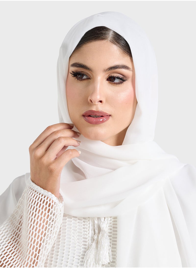 Khizana Embroidered Kaftan With Sheila  - Image 4