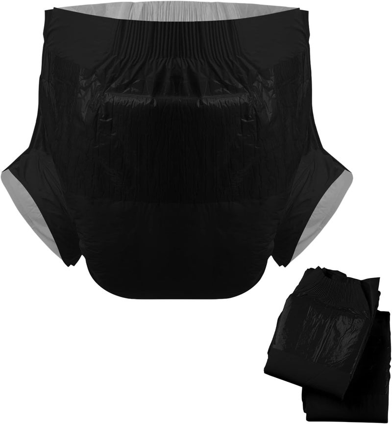 CutiePlusU Adult Diapers Heavy Absorption Dry Surface Disposable Adult Diaper All NightBlack 2 Pieces - Image 1