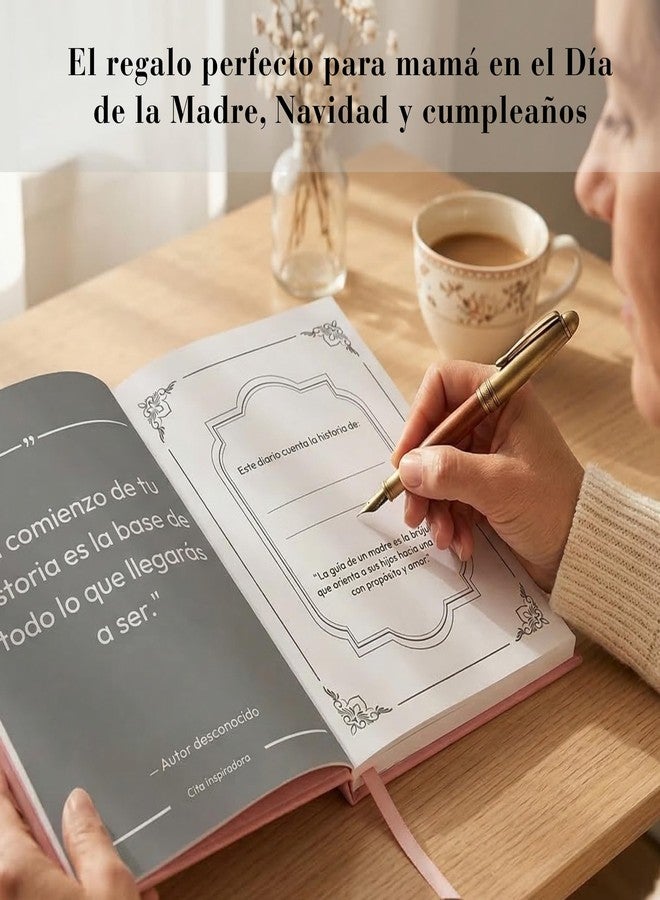 XKFCFC Mamá, Quiero Conocer Tu Historia de Vida (Tapa Dura) - Diario Guiado con Más de 300 Preguntas, Libro de Recuerdos y Memorias, Regalo para Mamá, Día de la Madre, Cumpleaños y Navidad (Edición en Español) - Image 2