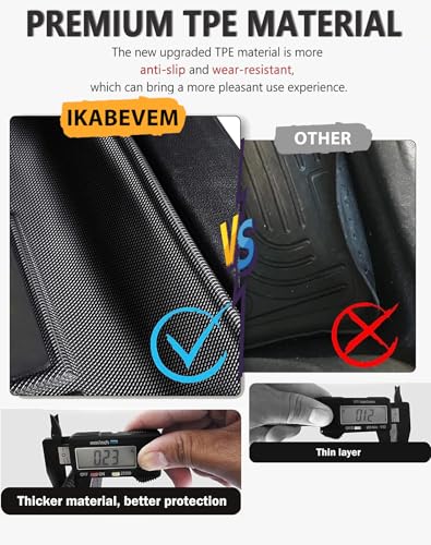 IKABEVEM for Toyota Corolla Floor Mats and Cargo Liner 2020-2025 - All Weather Floor Mats and Trunk Mat for Toyota Corolla/Corolla Hybrid Sedan (Not Fit Corolla Cross/Hatchback) 2025 2024 2023 2022 2021 2020 - Image 4