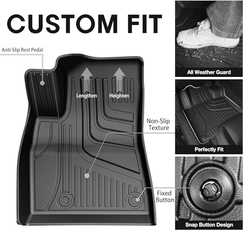 IKABEVEM for Toyota Corolla Floor Mats and Cargo Liner 2020-2025 - All Weather Floor Mats and Trunk Mat for Toyota Corolla/Corolla Hybrid Sedan (Not Fit Corolla Cross/Hatchback) 2025 2024 2023 2022 2021 2020 - Image 5