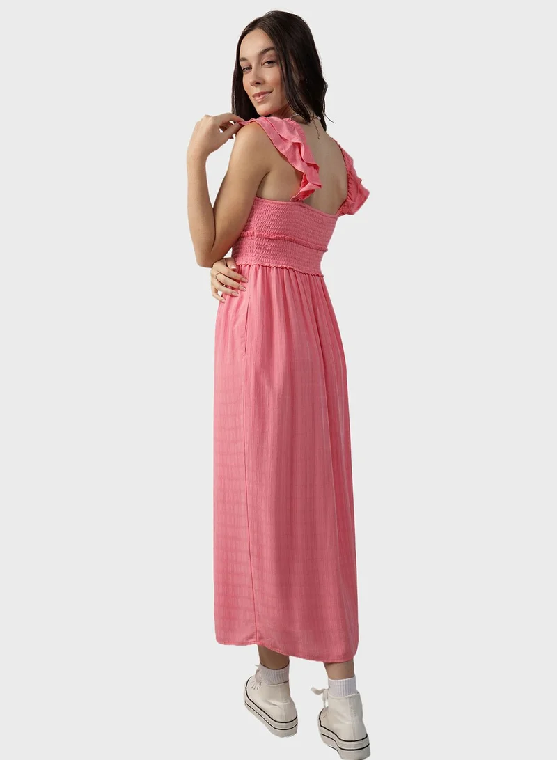 American Eagle Smocked Bodice Midi Dress