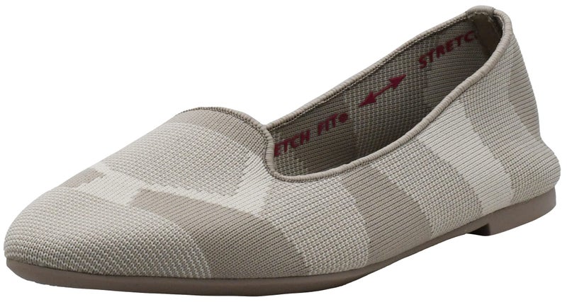 SKECHERS Skechers Women's Cleo-Sherlock-Engineered Knit Loafer Skimmer Ballet Flat, Dark Taupe, 9 M US  - Image 1