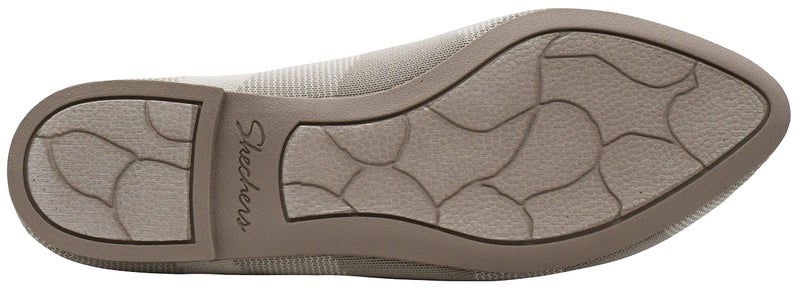 SKECHERS Skechers Women's Cleo-Sherlock-Engineered Knit Loafer Skimmer Ballet Flat, Dark Taupe, 9 M US  - Image 4