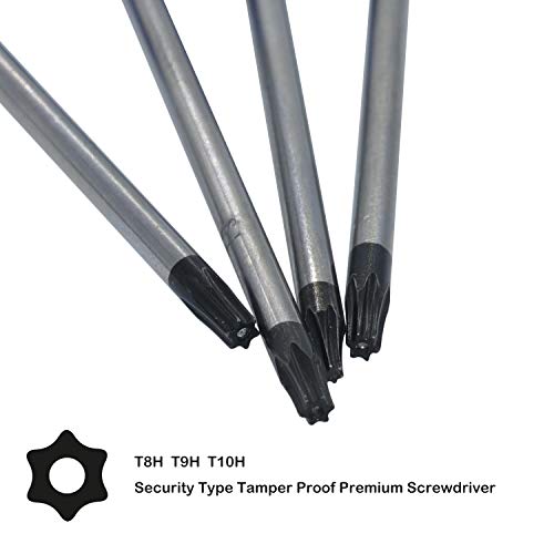 AKTOO T6 T8 T9 T10 Torx Screwdriver,TR9 Torx Security Screwdriver for PS4, Precision Magnetic Screwdriver Set Repair Tool Kit for Xbox One/Xbox 360 Controller/PS3/PS4,with Safe Pry Tools - Image 3