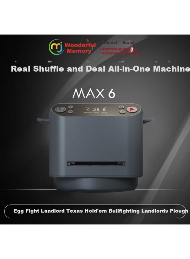 Wonderful Notes Miaoji Automatic Card Shuffler And Washer For Playing Cards, 6th Generation, Black Mj8575 - Image 1