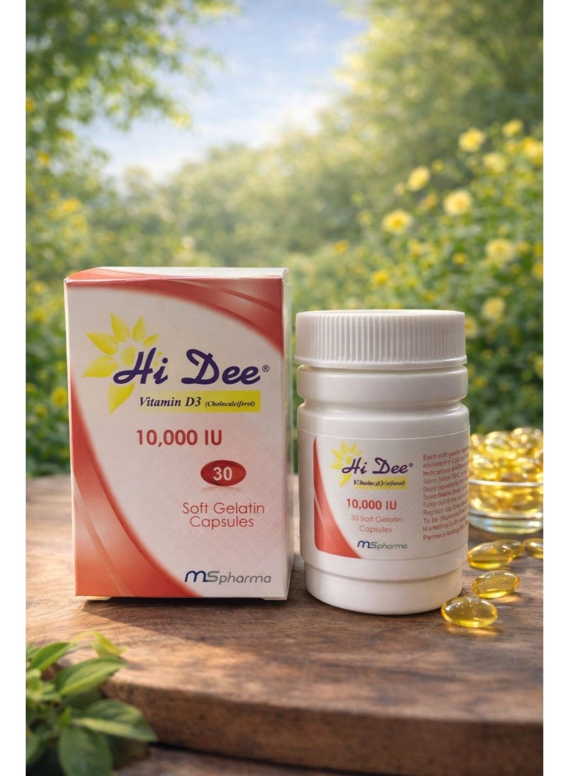 Hi Dee Vitamin D3 10000 IU Soft Gelatin 30 Capsules