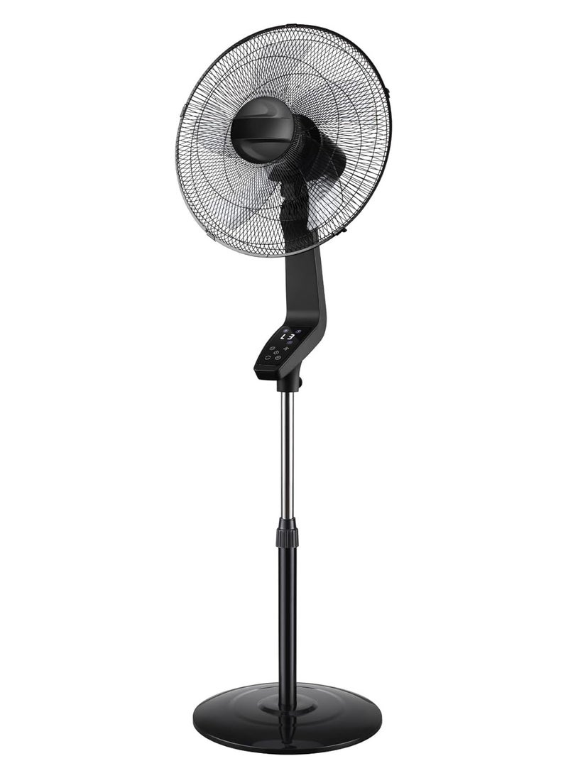 Remote Control Pedestal Fan 16" | 3 Speed Settings, Oscillating Stand Fan with LED Touch Display & Timer | 55W Powerful Cooling, Adjustable Height, Heavy Base | Quiet Operation for Home & Office - pzsku/Z10141D2398302875CD4FZ/45/_/1740244762/49d5c974-93d8-46dc-96a9-77277c89dd8c