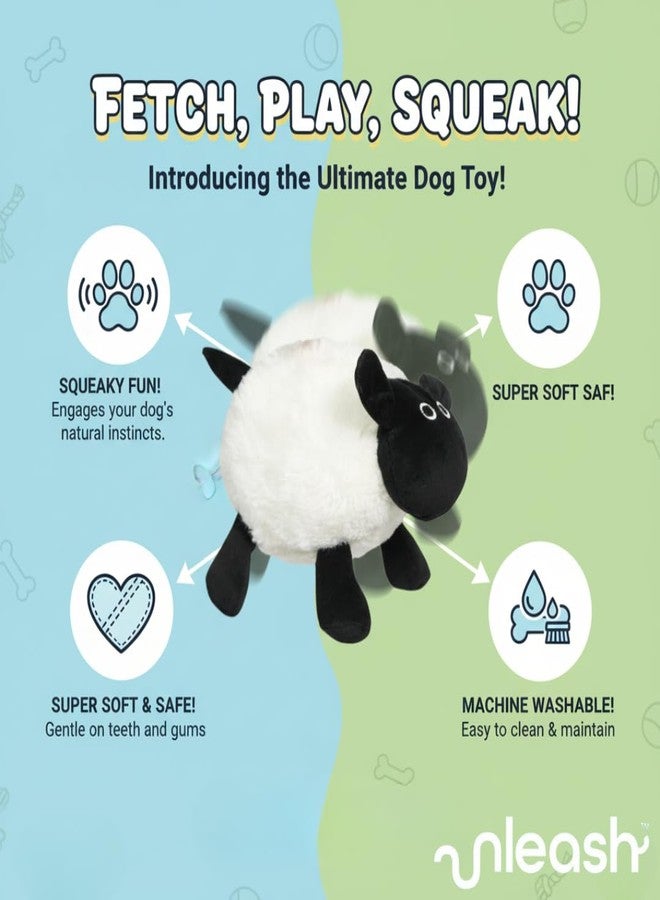 Unleash Sweet Sheep Squeaky Dog Toys, Plush - Image 4