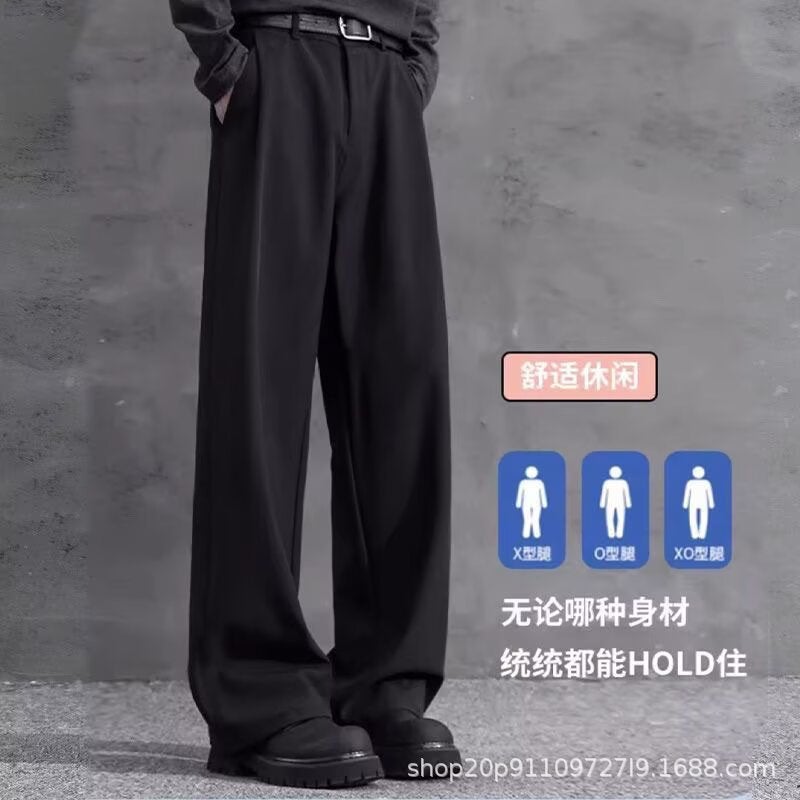 Korean Style Loose Casual Pants for Men – Versatile Wide-Leg Trousers - Image 3