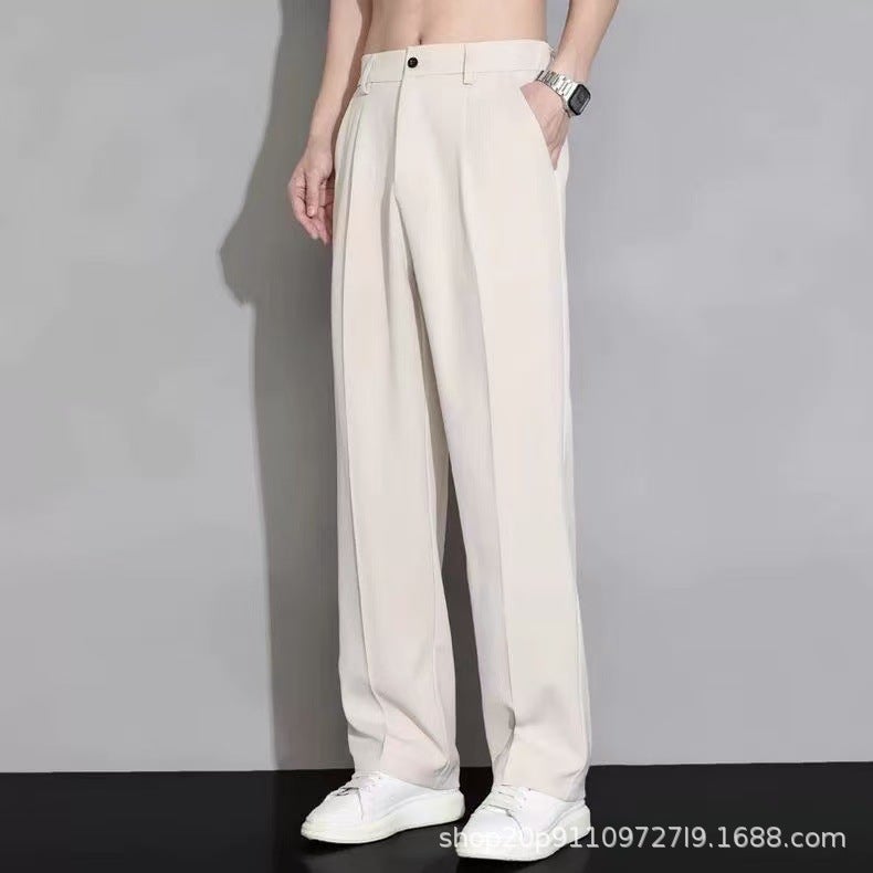 Korean Style Loose Casual Pants for Men – Versatile Wide-Leg Trousers - Image 1