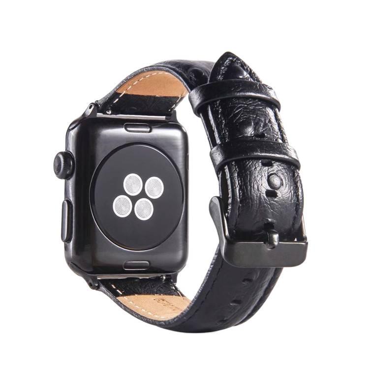 منتج لـ الاستخدام باللون أحمر Apple Watch Leather Smartwatch اليومي للساعة الذكية واستبدال السوار والرياضة وتغيير الإطلالة - Image 2
