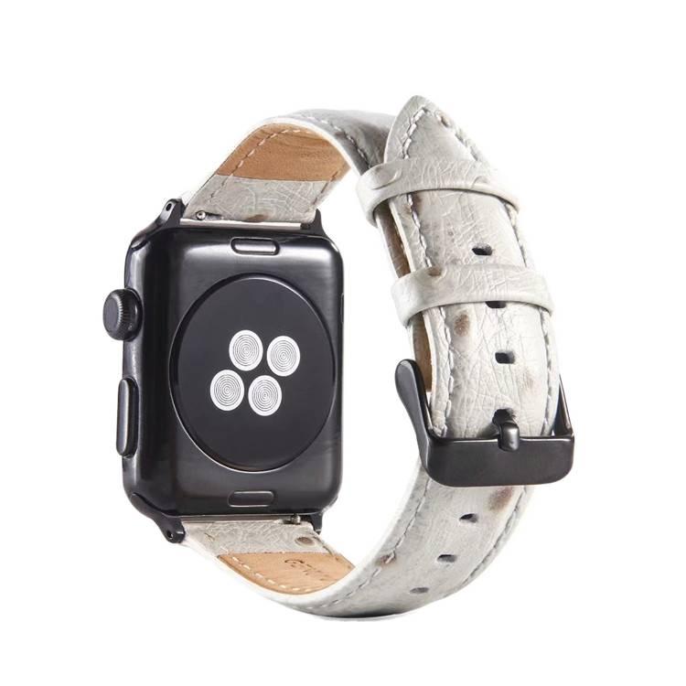 منتج لـ الاستخدام باللون أحمر Apple Watch Leather Smartwatch اليومي للساعة الذكية واستبدال السوار والرياضة وتغيير الإطلالة - Image 4