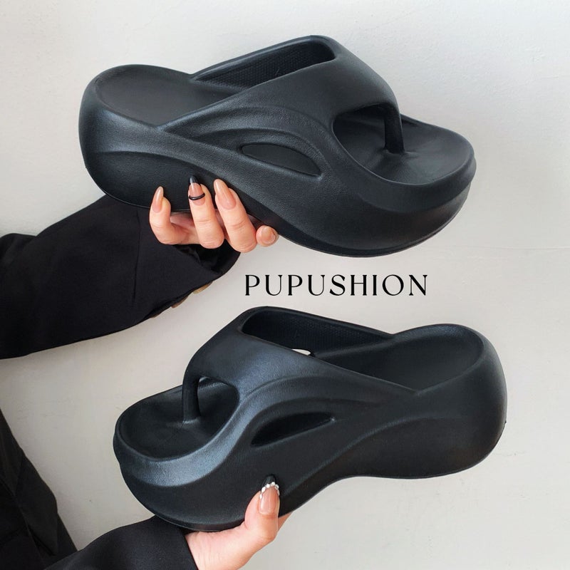 2026 New Thick-Soled Flip-Flops For Petite Women, Eva Ultra-Light Slippers, Fashionable And Versatile Beach Sandals - Image 1