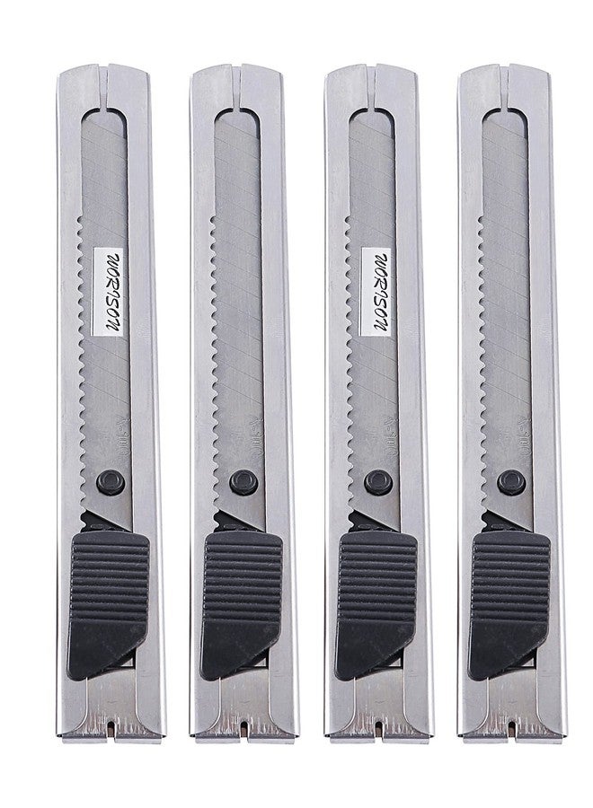 Worison Stainless Steel 18mm Cutter for Cutting Papers, Wallpapers, Cardboard, Vinyl, Tapes etc set of 4pc - Image 1