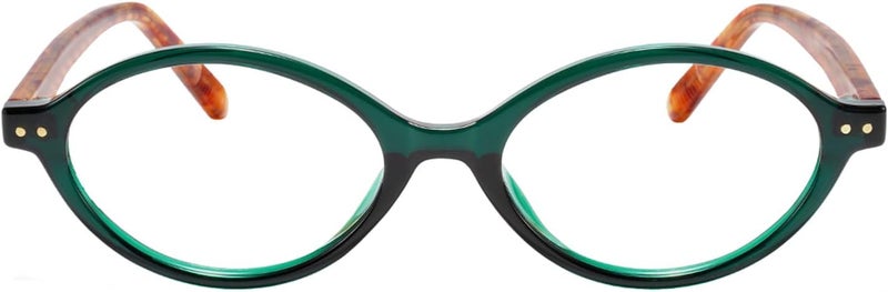 TIJN Olisa Blue Light Blocking Glasses for Women Men,Retro Oval Frame Bluelight Eyeglasses for Gaming/Computer/Screen - Image 1