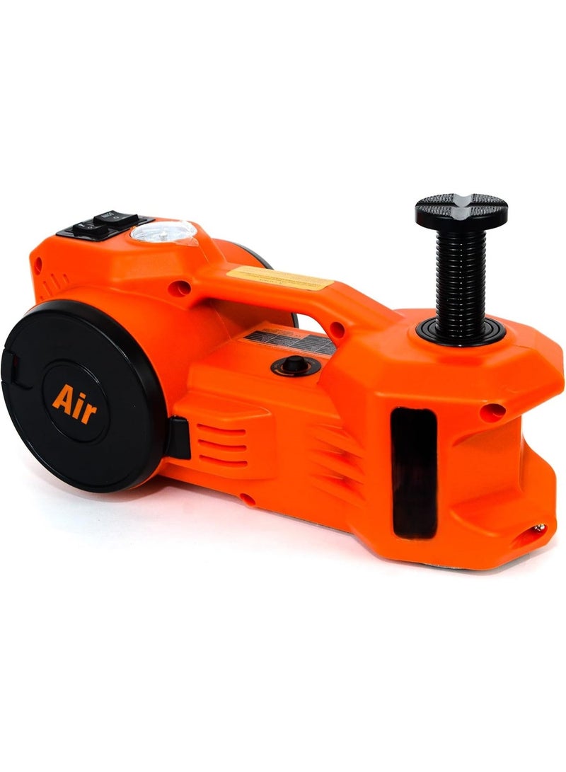 Electric Hydraulic Jack 2 in 1 with Inflation, 3 Ton Hydraulic 12V Car Floor Jack with Built-in  Tire Inflator Pump & Gauge ( Max height 360mm) - Image 1
