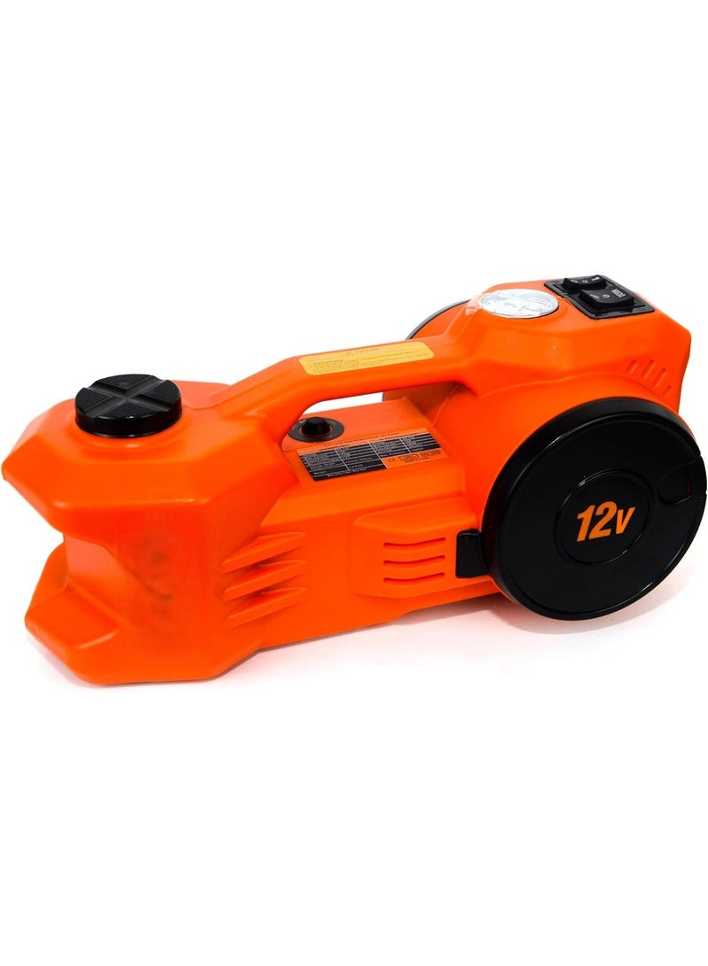 Electric Hydraulic Jack 2 in 1 with Inflation, 3 Ton Hydraulic 12V Car Floor Jack with Built-in  Tire Inflator Pump & Gauge ( Max height 360mm) - Image 2