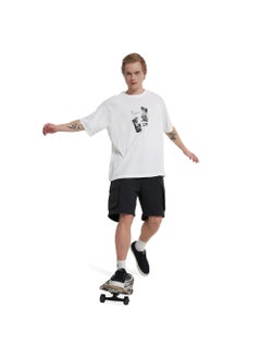 Athlex Men's T-shirt White, Termit, Loose Fit, Durable Synthetic-Fiber Blend, Comfortable and Stylish for Active Lifestyles  - Image 4