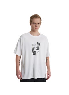 Athlex Men's T-shirt White, Termit, Loose Fit, Durable Synthetic-Fiber Blend, Comfortable and Stylish for Active Lifestyles  - Image 2