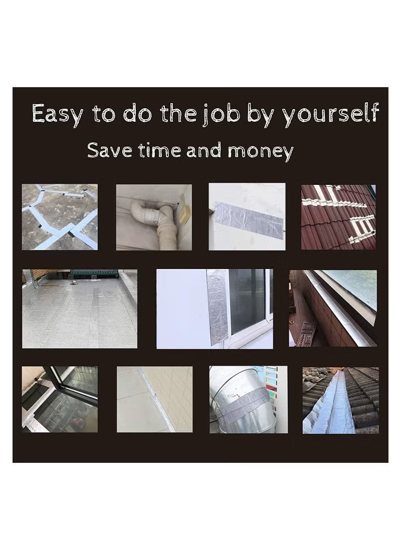 Generic - Waterproof Tape Aluminium Foil Tape Leakage Repair Waterproof Adhesive Tape Sealing Butyl Rubber Tape Be Suitable For Pipe Leakage Roof Water Tape - Image 1