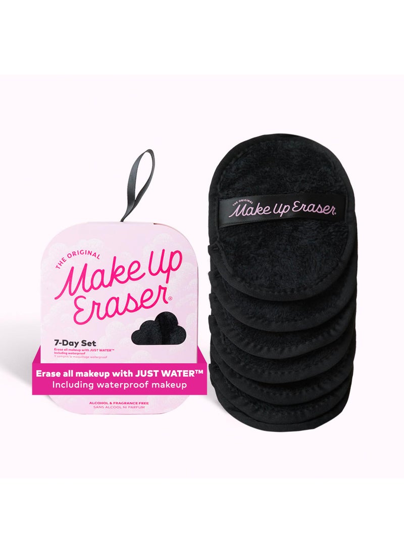 Makeup Eraser The Original MakeUp Eraser, 7-Day Set, Erase All Makeup With Just Water, Including Waterproof Mascara, Eyeliner, Foundation, Lipstick, Sunscreen, and More! Chic Black, 7ct. 