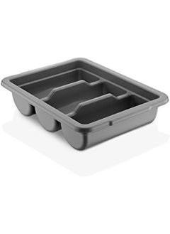 GastroPlast Cutlery Box Tray With 6 Compartments - Grey Polypropylene Bpa-Free  - Image 2