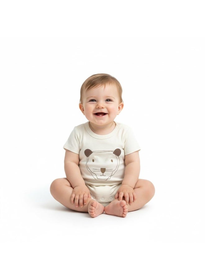 POPEES Unisex Pure Cotton Romper for Newborns and Infants - Soft, Skin-Friendly Baby One-Piece with Cute Print - Image 1
