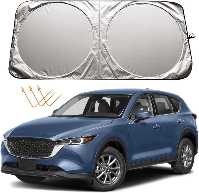 XHRING واقي شمس للزجاج الأمامي من XHRING لمازدا CX5/CX-3/CX30/CX-3 2013-2024 مازدا 3 و6 2014-2024، إكسسوارات، واقي شمس للزجاج الأمامي للسيارة - Image 1