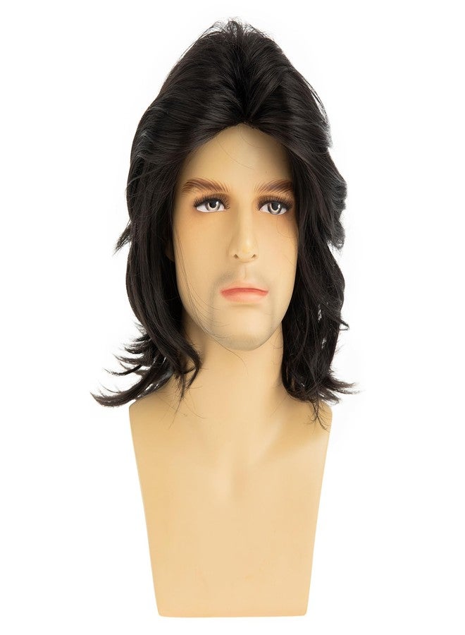 Dsimeig Short Straight Black Wigs for Men Natural Synthetic Halloween Replacement Hair Wig - Image 2