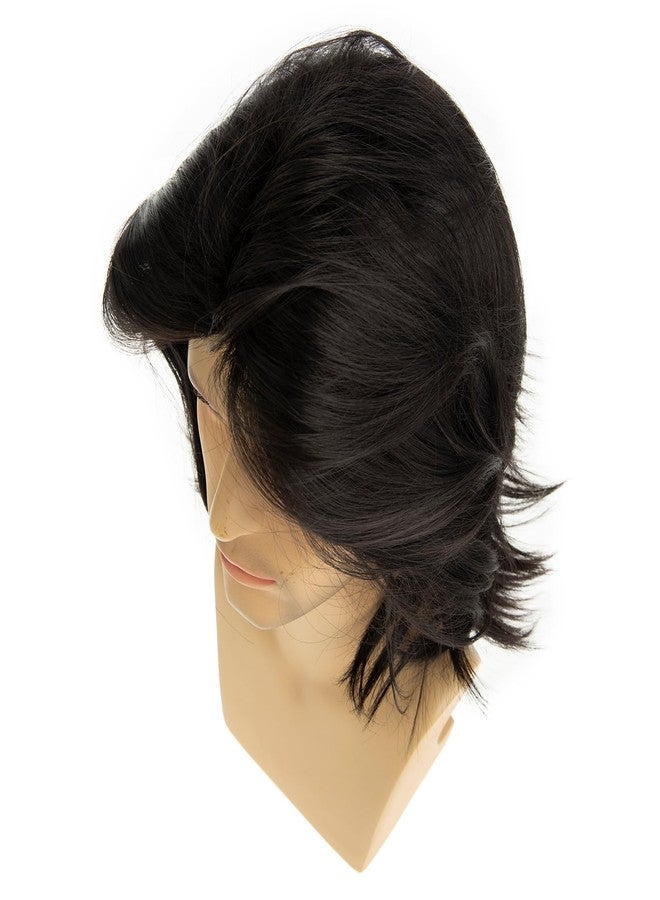 Dsimeig Short Straight Black Wigs for Men Natural Synthetic Halloween Replacement Hair Wig - Image 3