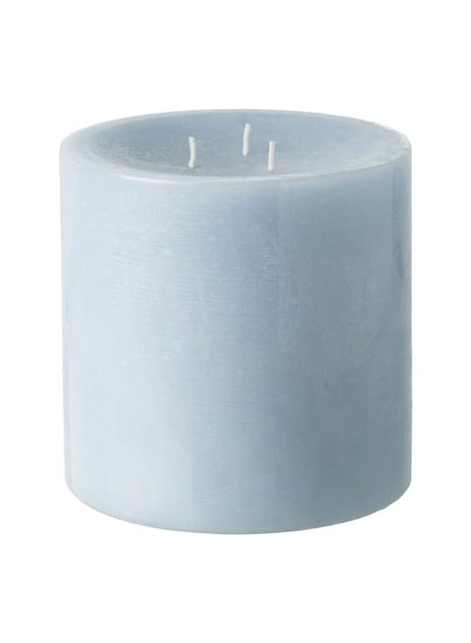 Lukadah Decorative Candles for Wedding Candles, Home Interior, Restaurants, Pale Blue Unscented - 14 CM - 3 Wicks - Burning Time 50 Hour  - Image 1