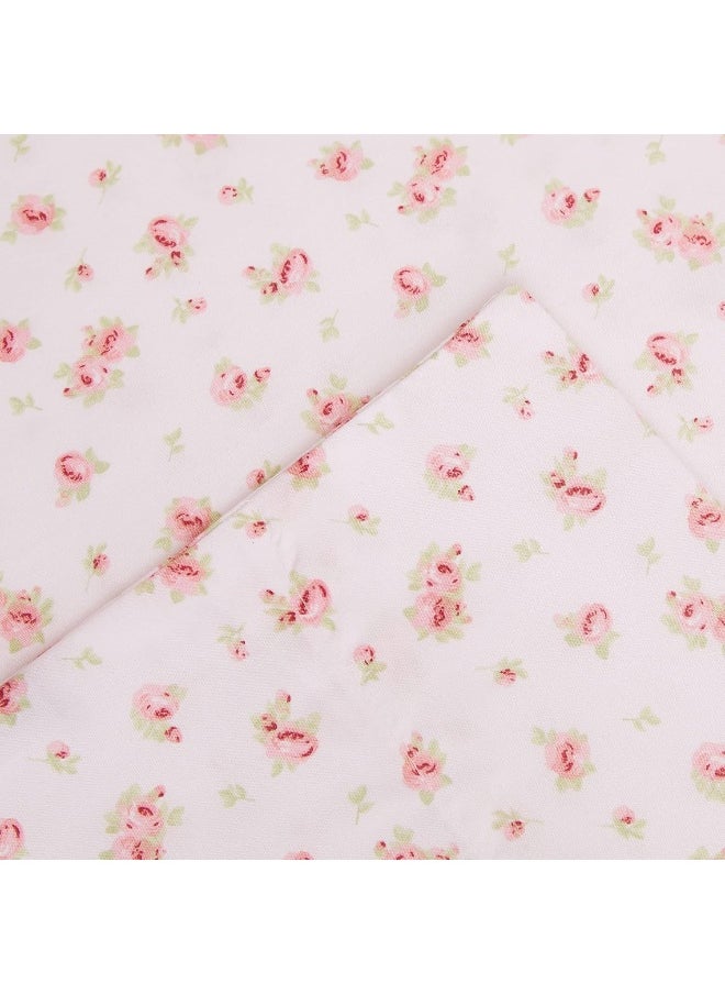 Modern Threads Modern Threads Amrapur Microfiber Sheet Set | Luxuriously Soft 100% Microfiber Rose Printed Bed Sheet Set with Deep Pocket Fitted Sheet, Flat Sheet and 2 Pillowcases Full 1PRTMFAG-SRS-FL  - Image 3