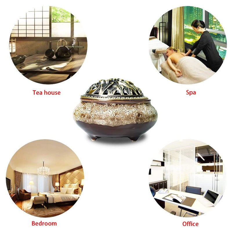 Sitong Ceramic Home Decoration Incense Sticks or Cones Burner Porcelain Incense Holder - Image 4