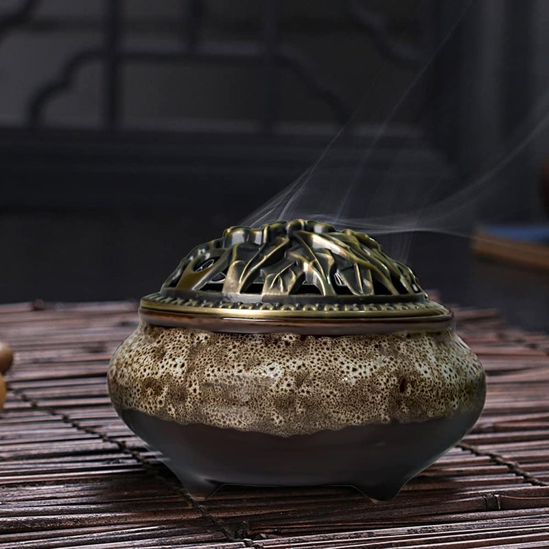 Sitong Ceramic Home Decoration Incense Sticks or Cones Burner Porcelain Incense Holder - Image 1