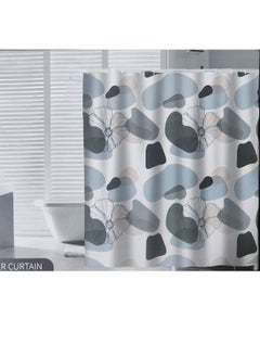 Generic Waterproof Polyester Shower Curtain With 12 Hooks 180*180CM  - Image 1
