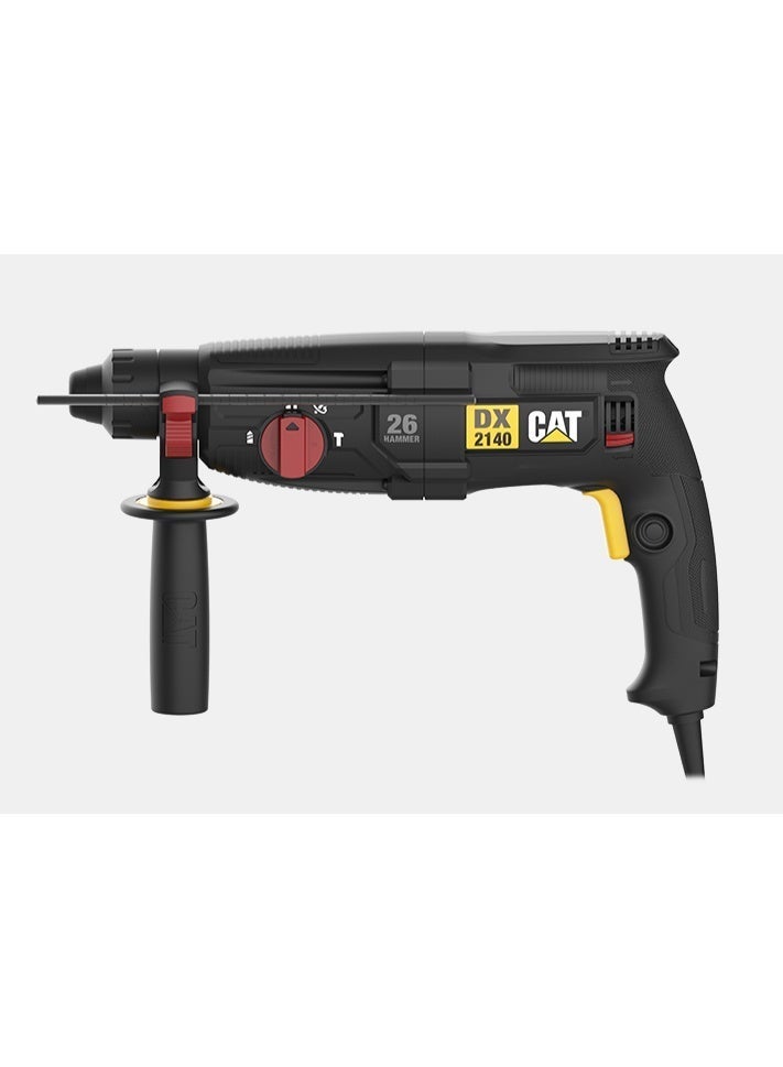 كاتربلر CAT DX2140 دريل همر احترافي 800 واط 3 جول SDS Plus مع ريشة 8 مم – نظام 4 وظائف لحفر وتكسير الخرسانة حتى 26 مم – جودة صناعية مع حقيبة - Image 2