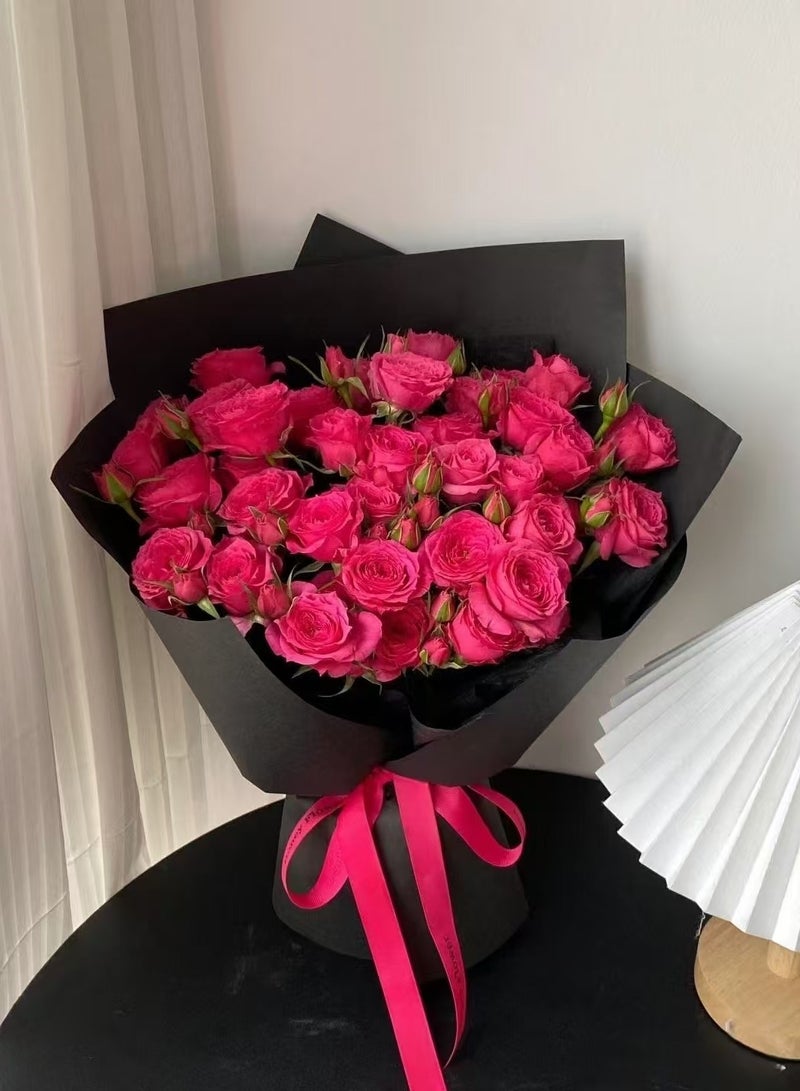 20-Pieces Premium Gift and Bouquet Wrapping Paper  58x58cm（Black）） - Image 4