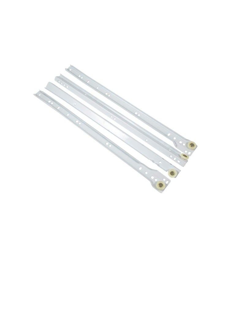 Bottom Mounted Heavy Drawer Slides - White - 16 inch - 4 Pieces  - Image 2