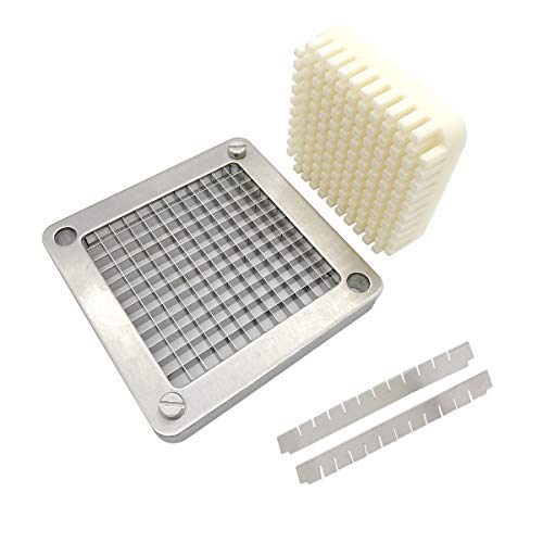 TUNTROL 1/4" Replacement Chopper Blade, 440C Stainless Steel Blade for Commercial Vegetable Dicer Fruit Cutter, Interchangeable Blade&Pusher Block Set - Image 1