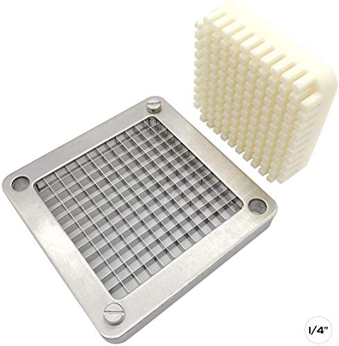 TUNTROL 1/4" Replacement Chopper Blade, 440C Stainless Steel Blade for Commercial Vegetable Dicer Fruit Cutter, Interchangeable Blade&Pusher Block Set - Image 4