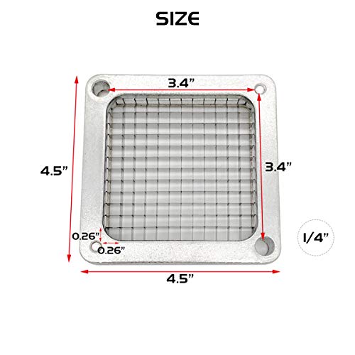 TUNTROL 1/4" Replacement Chopper Blade, 440C Stainless Steel Blade for Commercial Vegetable Dicer Fruit Cutter, Interchangeable Blade&Pusher Block Set - Image 2