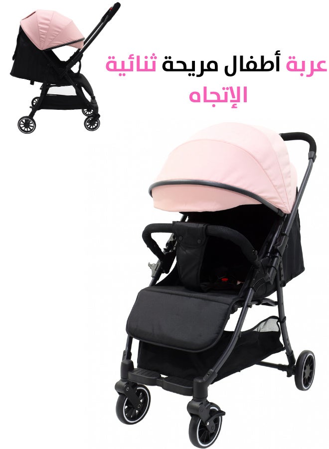 ماس عربة اطفال ثنائية الإتجاه قابلة للطي بيد واحدة وخفيفة الوزن مع نظام أمان متعدد النقاط و يمكن حملها علي الطائرة و تخزينها بكل سهولة بتصميم عصري ومريح مناسبة للمشاوير اليومية - Image 1