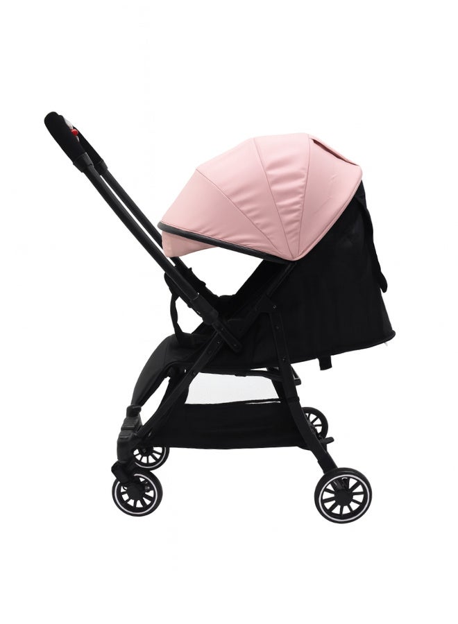 MAAS Lightweight, foldable, two-way, double-push stroller with a high, high-top design, one-button folding mechanism, 360-degree shock-absorbing wheels, multiple sitting and reclining positions, suitable for ages 0-4 years. - Image 5