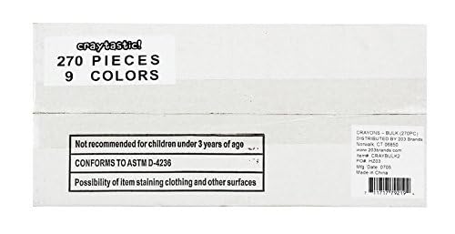 Craytastic! Bulk Unwrapped Crayons Case of 270 (9 colors, Wax) for Crafting, Parties, Kids | Paperless Crayons with No Paper Wrapper | Safety Tested Compliant with ASTM D-4236 - Image 4