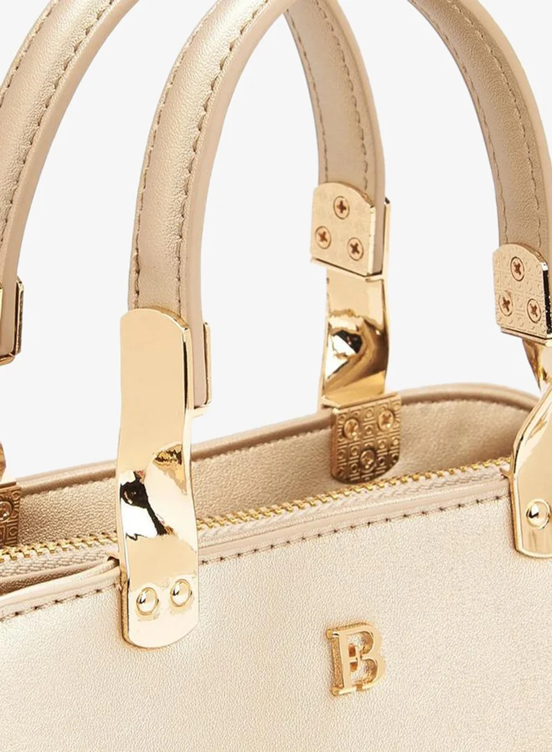 Flora Bella By Shoexpress GOLD Flora Bella Logo Embossed Crossbody Bag with Chain Strap for Women | Best Price UAE